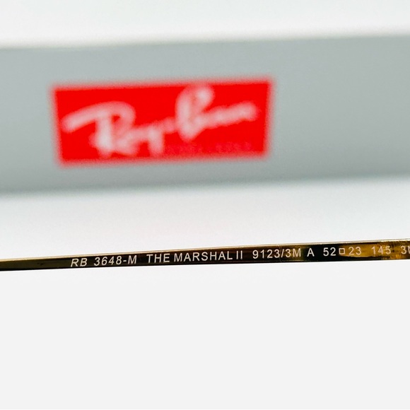 Ray-Ban Marshal II Aviator Sunglasses RB3648 52mm Arista w/ Gradient Blue Lens - Picture 13 of 14